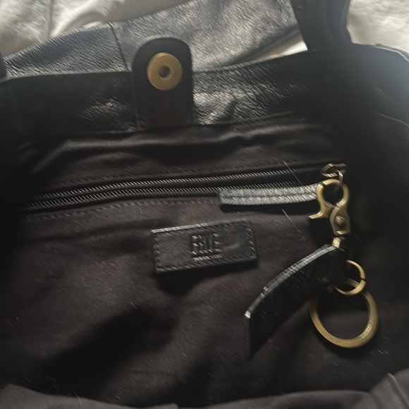 Frye Like New Jade Elegant Black Studded Tote Bag - Picture 10 of 11